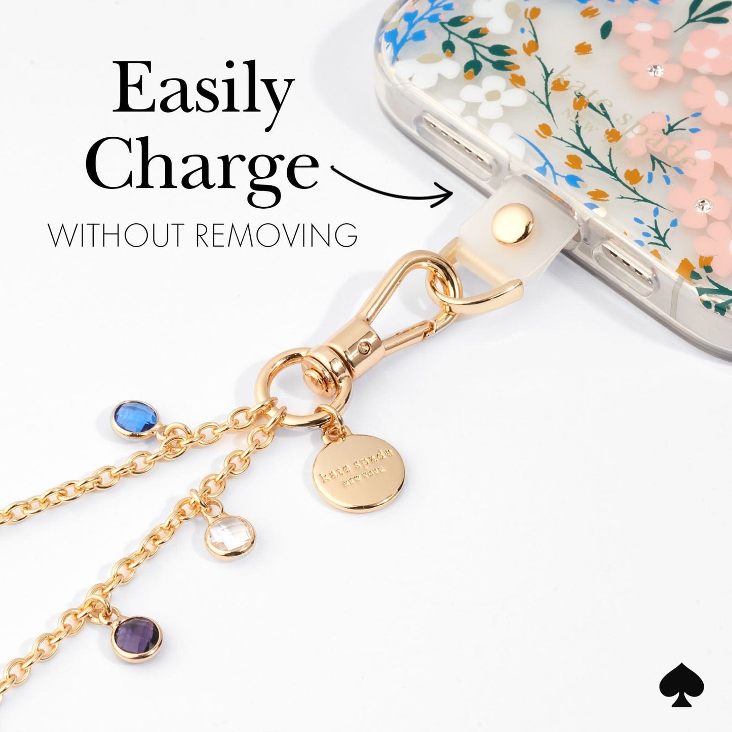 kate spade new york High Shine Phone Charm
