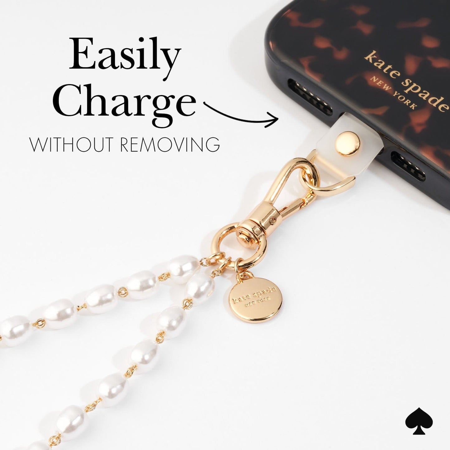 kate spade new york Sea Pearl Phone Charm