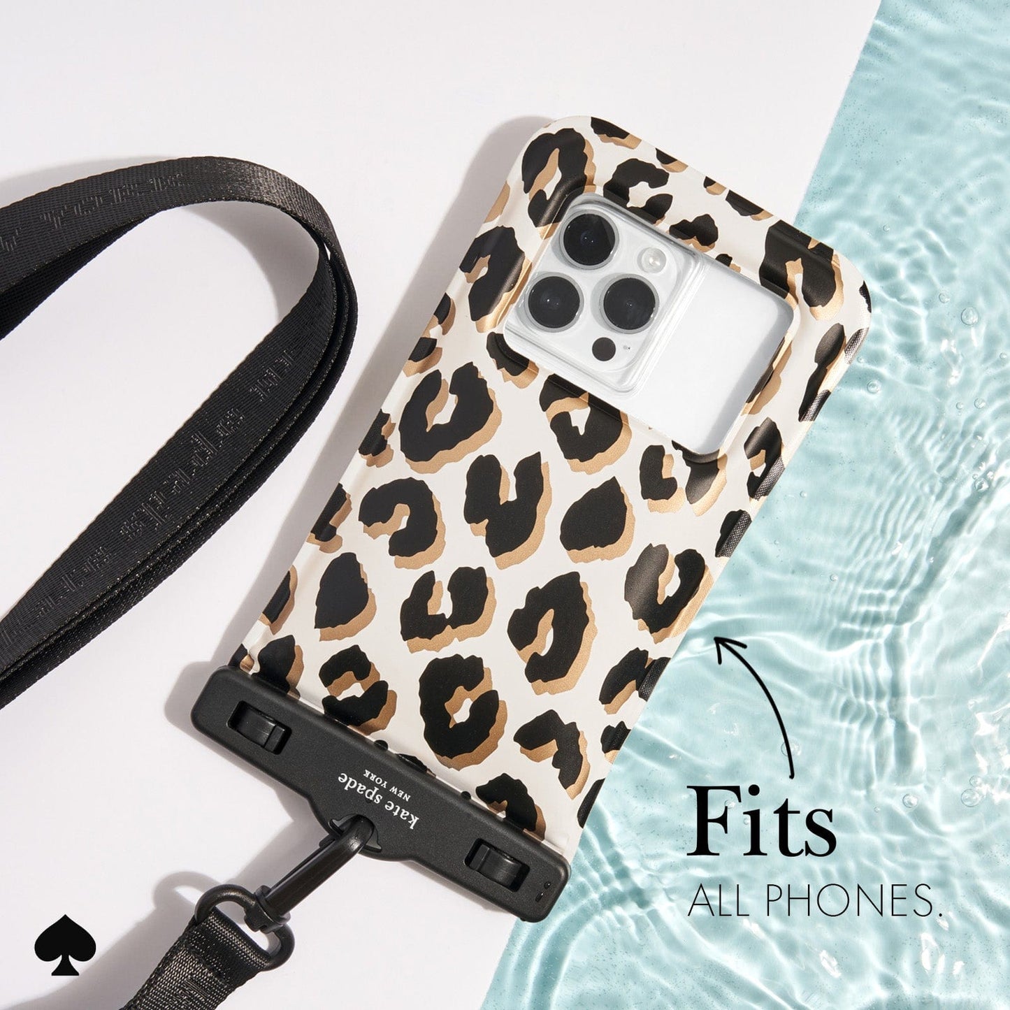 kate spade new york City Leopard Waterproof Floating Pouch