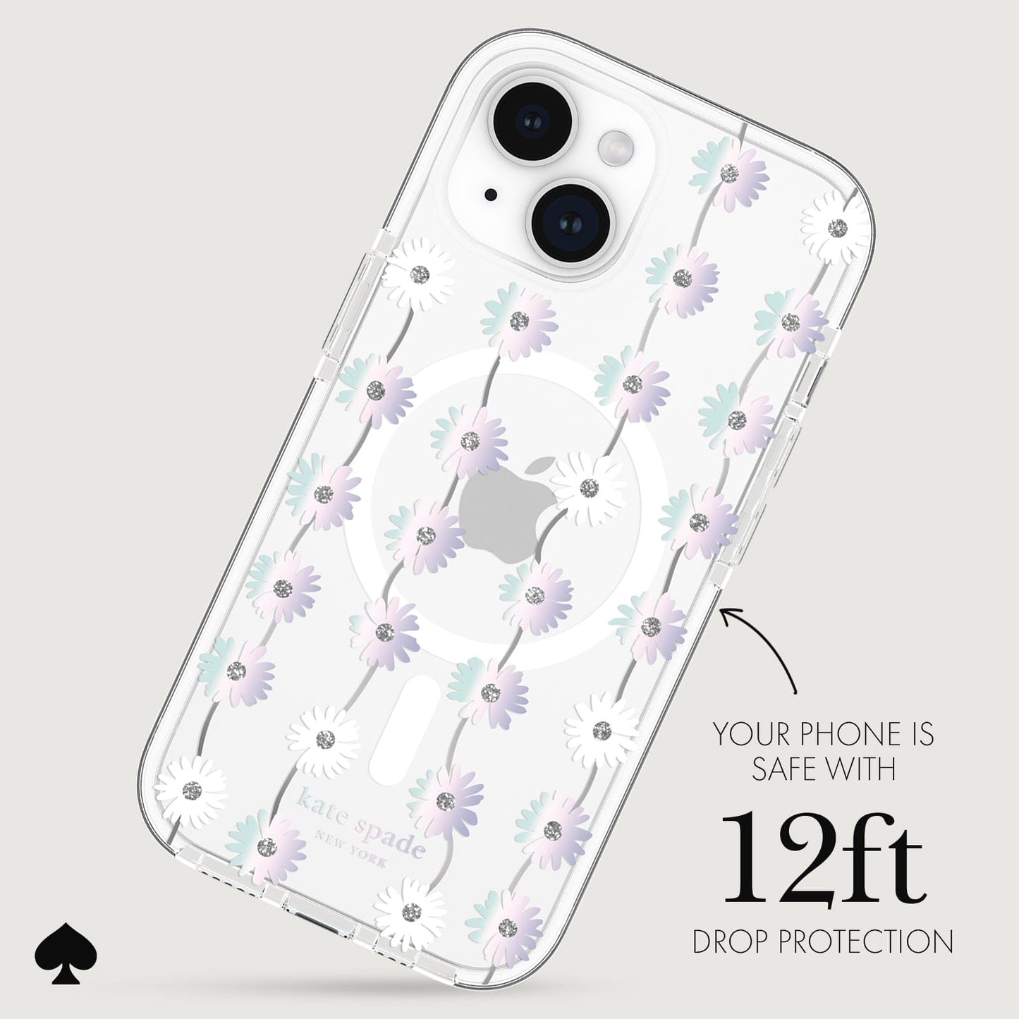 kate spade new york Tough Daisy Chain Iridescent MagSafe - iPhone 15 Plus