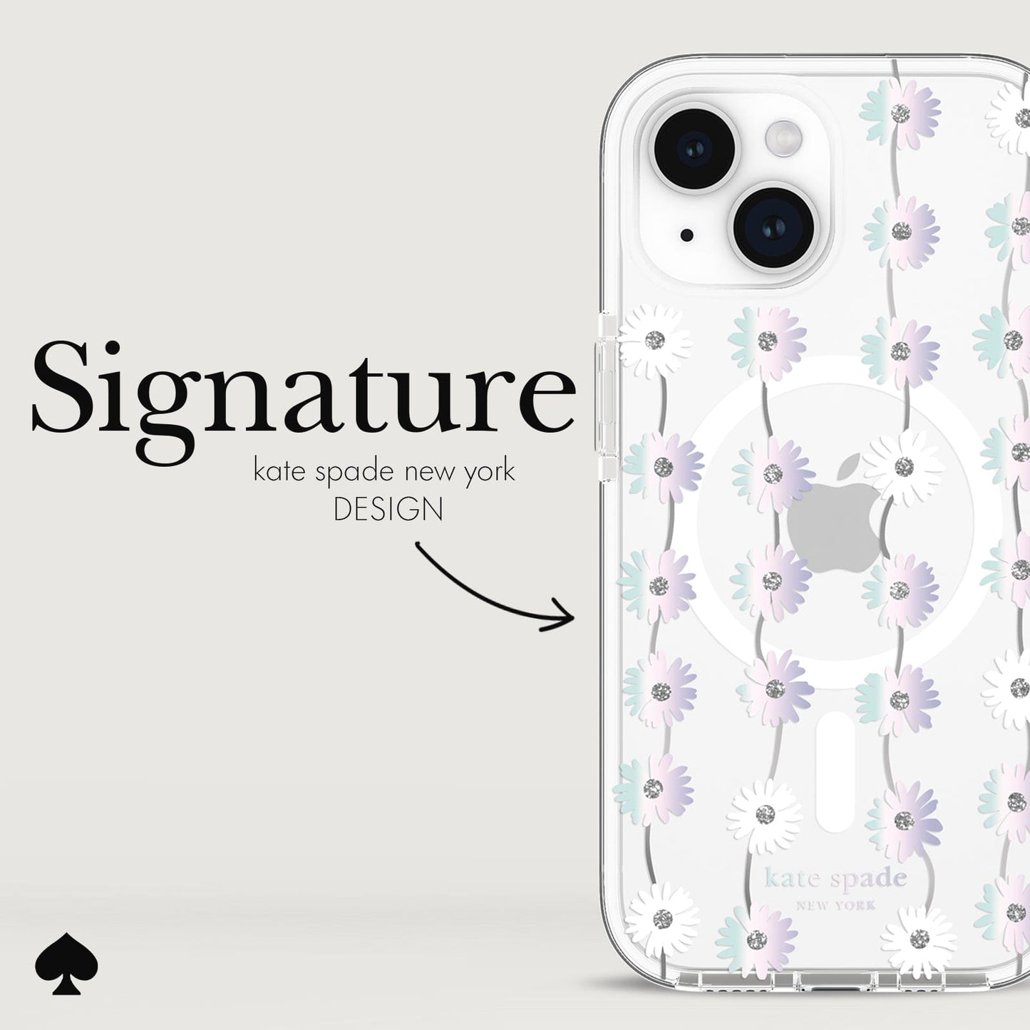 kate spade new york Tough Daisy Chain Iridescent MagSafe - iPhone 15 Plus