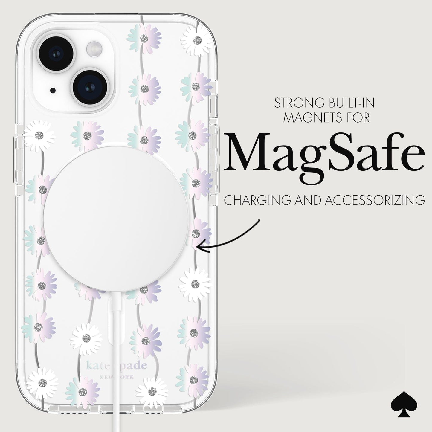 kate spade new york Tough Daisy Chain Iridescent MagSafe - iPhone 15 Plus