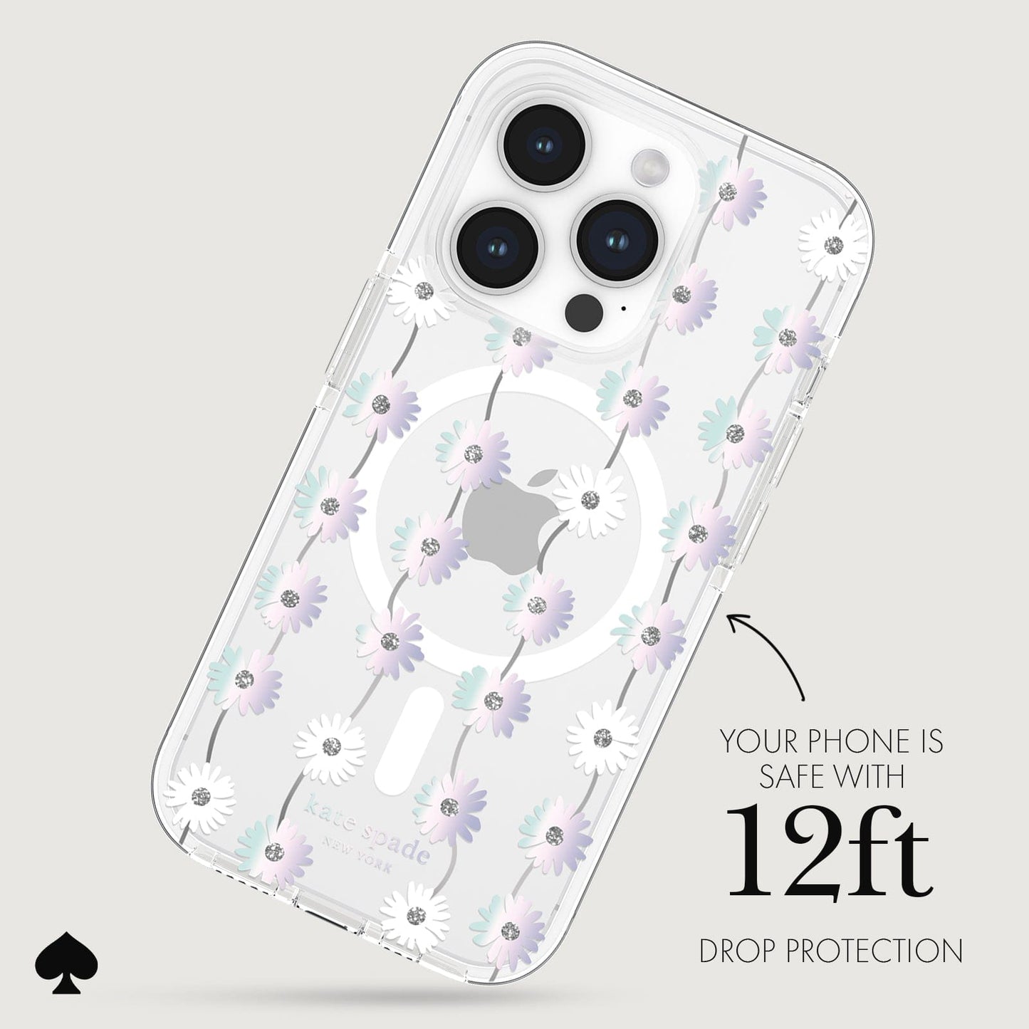 kate spade new york Tough Daisy Chain Iridescent MagSafe - iPhone 15 Pro