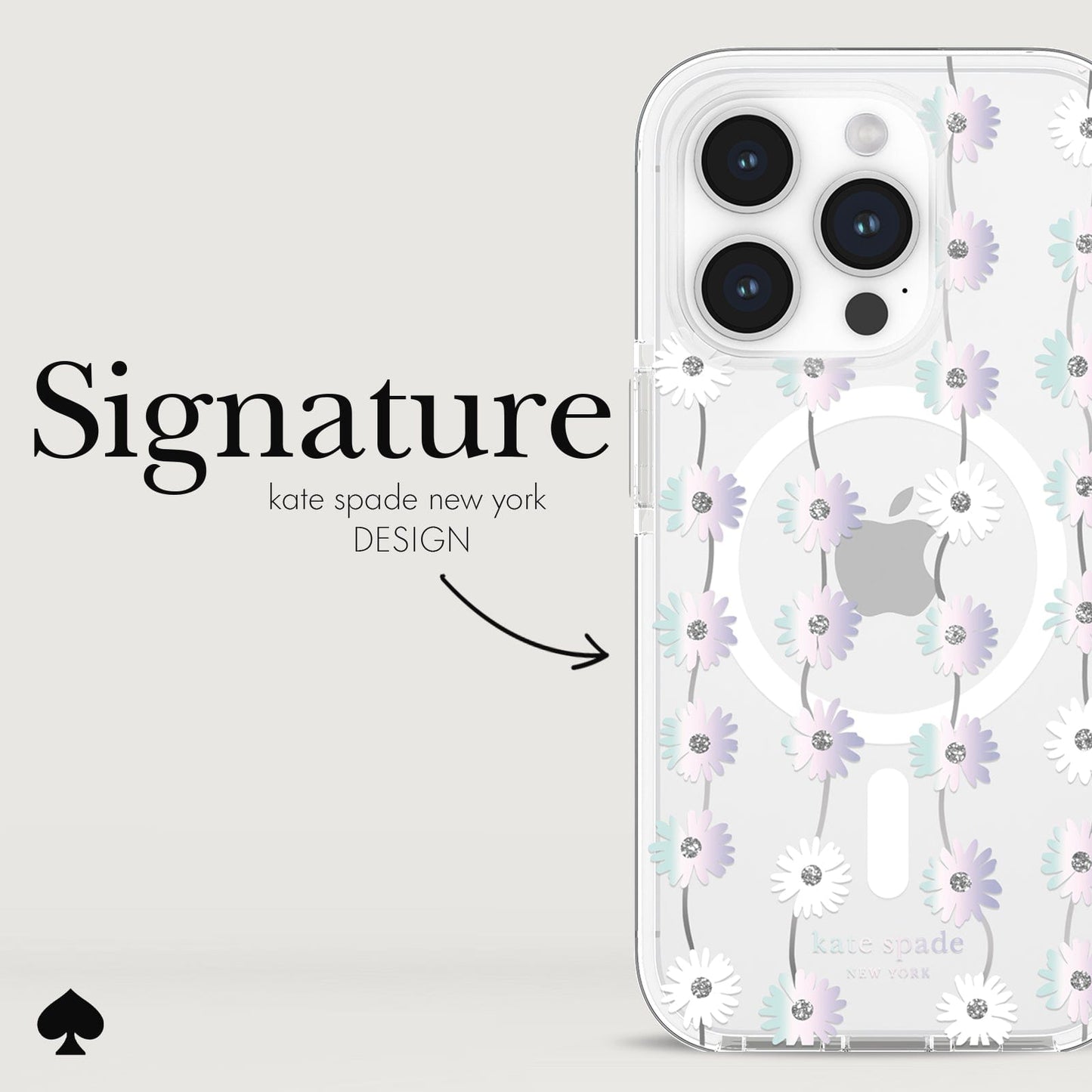 kate spade new york Tough Daisy Chain Iridescent MagSafe - iPhone 15 Pro
