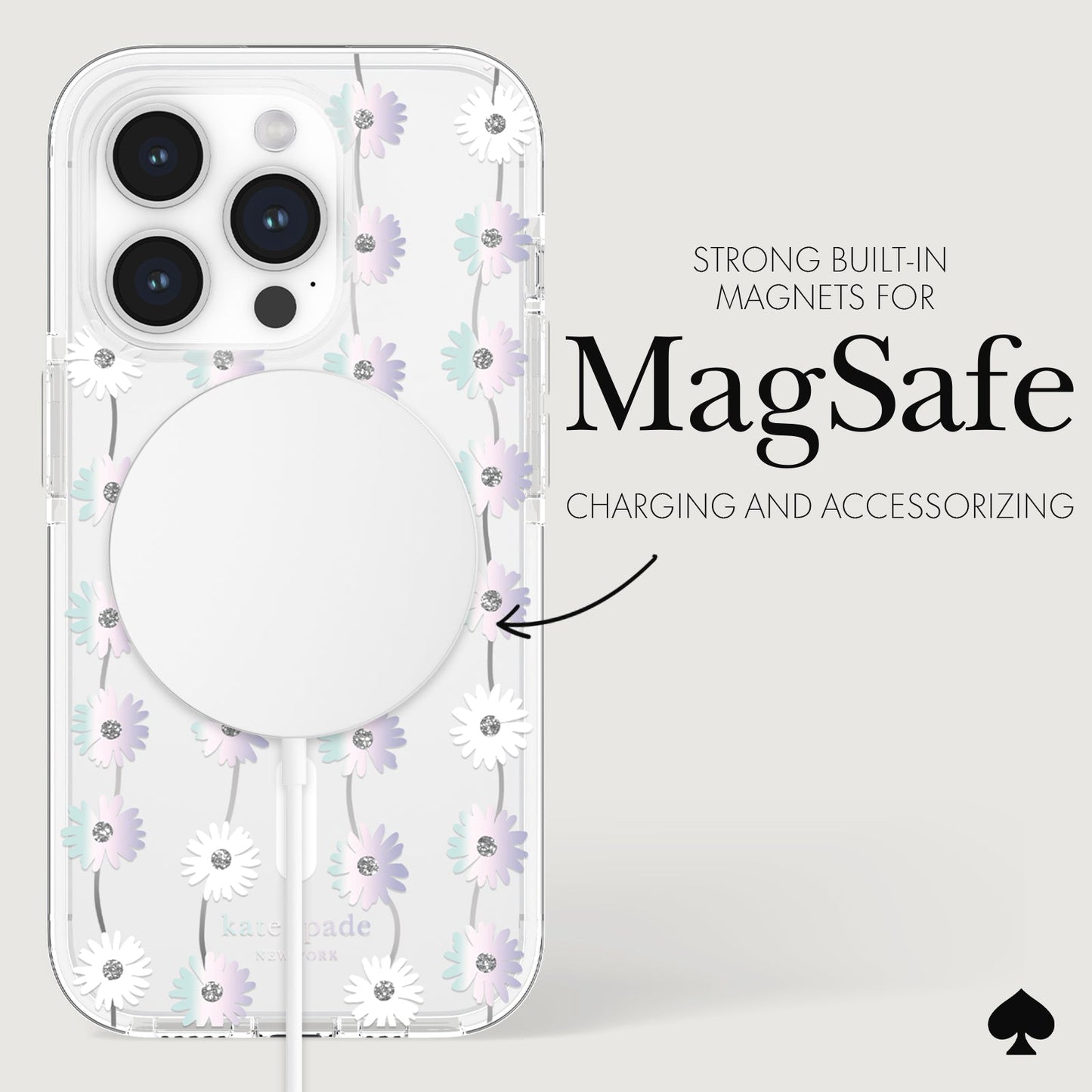 kate spade new york Tough Daisy Chain Iridescent MagSafe - iPhone 15 Pro