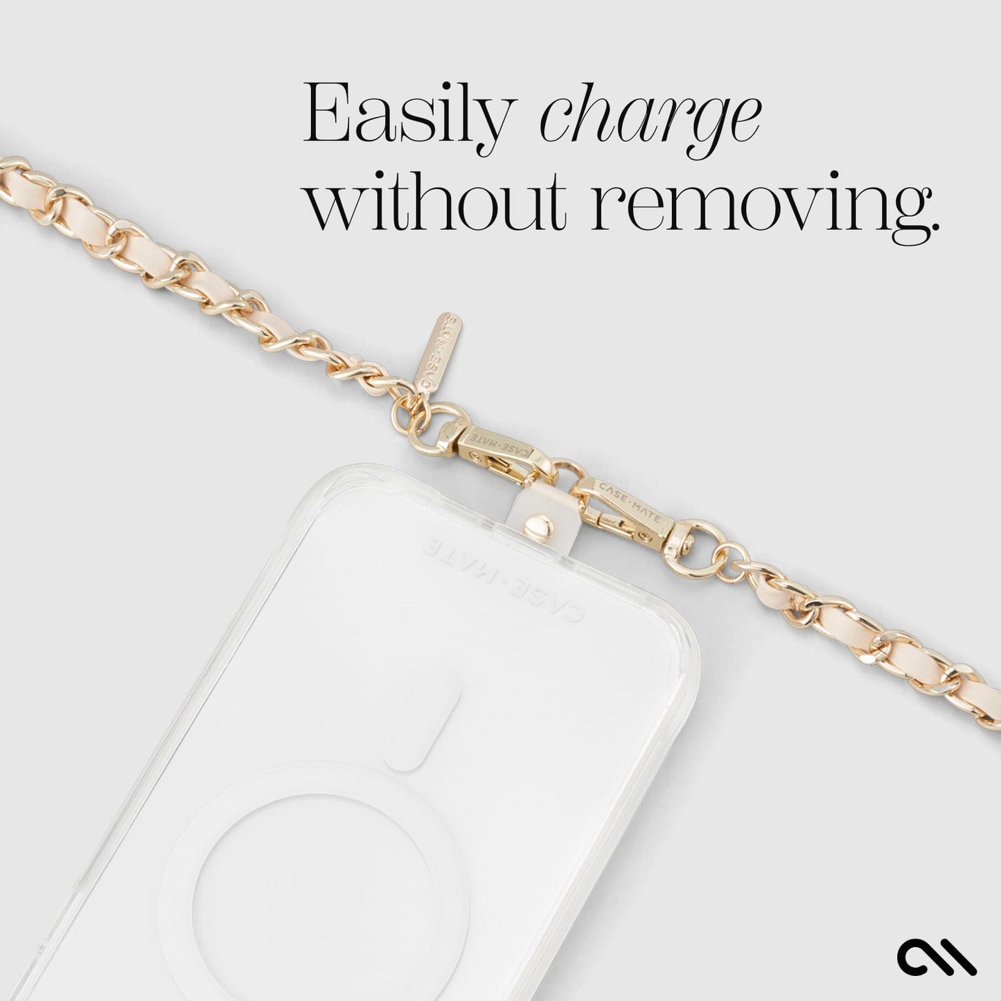 Gold Chain/Tan Leather Phone Crossbody
