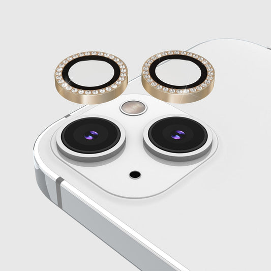 kate spade new york Aluminum Ring Camera Lens Protector Set in Stone Gold - iPhone 15 / 15 Plus