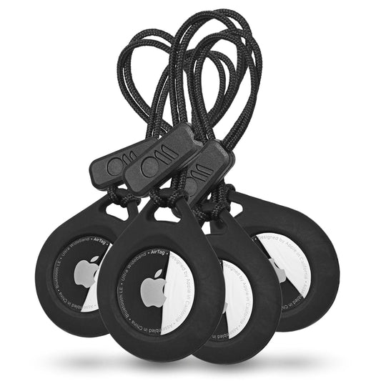 Tough Sport AirTag Case 4 Pack (Black) - AirTag Case