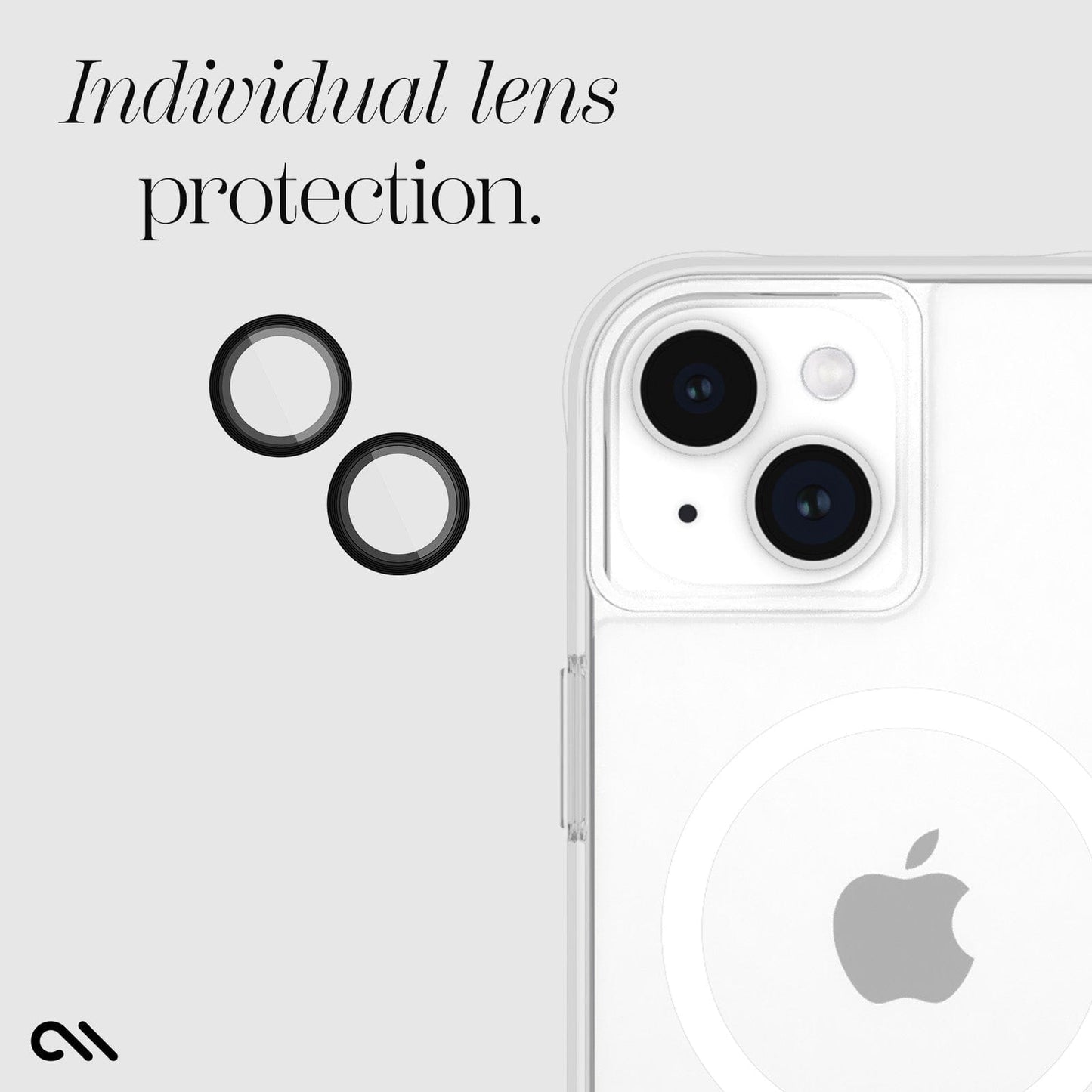 Aluminum Ring Camera Lens Protector Black - iPhone 15 / 15 Plus