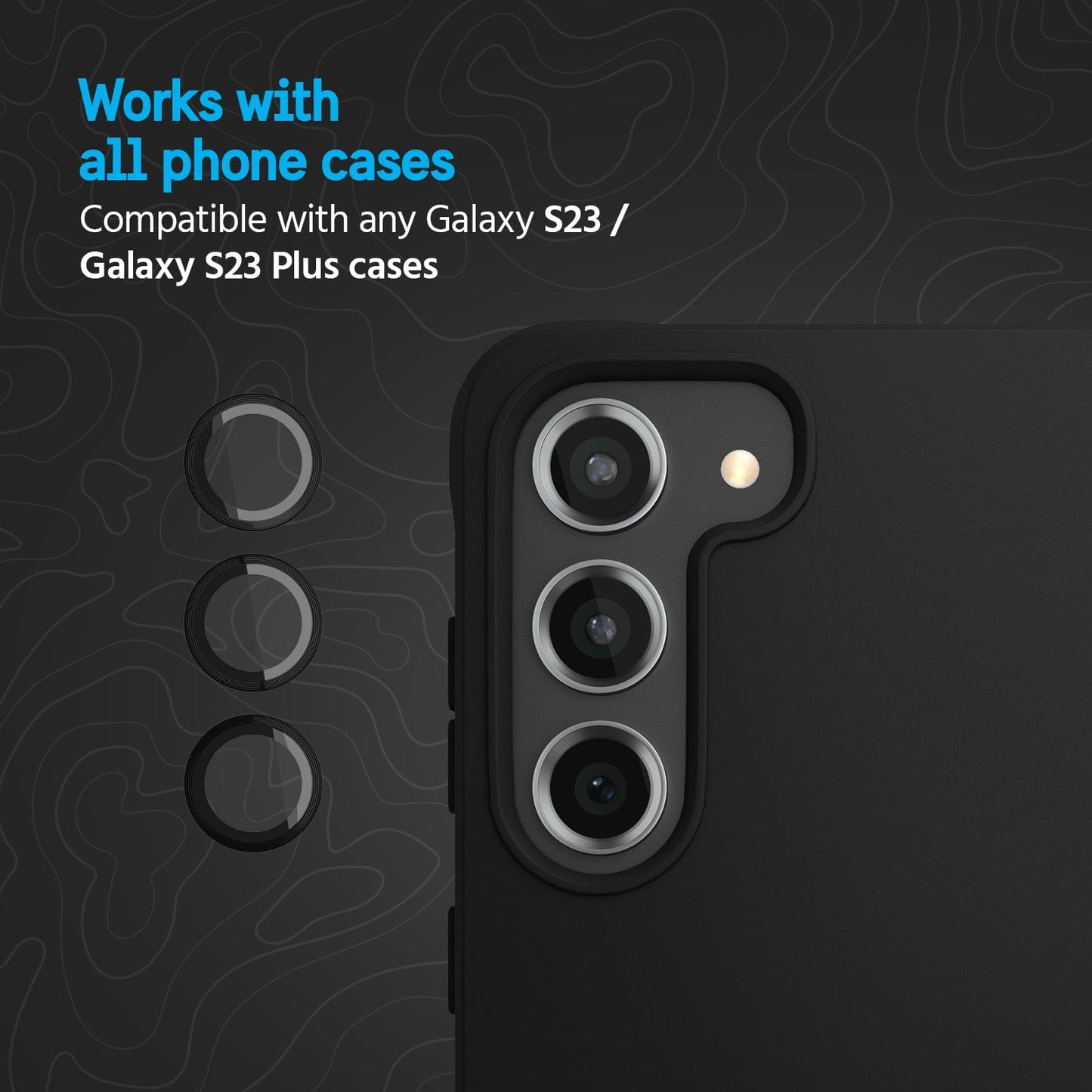 Pelican Aluminum Ring Camera Lens Protectors - Galaxy S23 / S23+