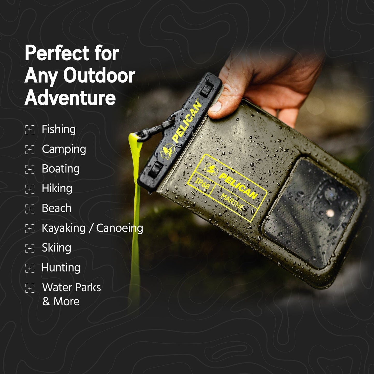 Pelican Marine Waterproof Floating Pouch (Olive Green) - Phone Pouch