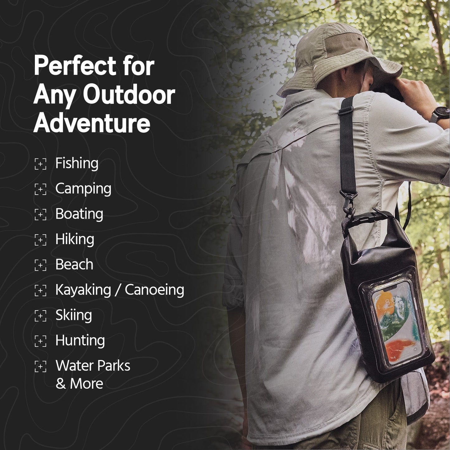Pelican Marine Waterproof 5L Dry Bag (Hunter Camo) - Phone Pouch