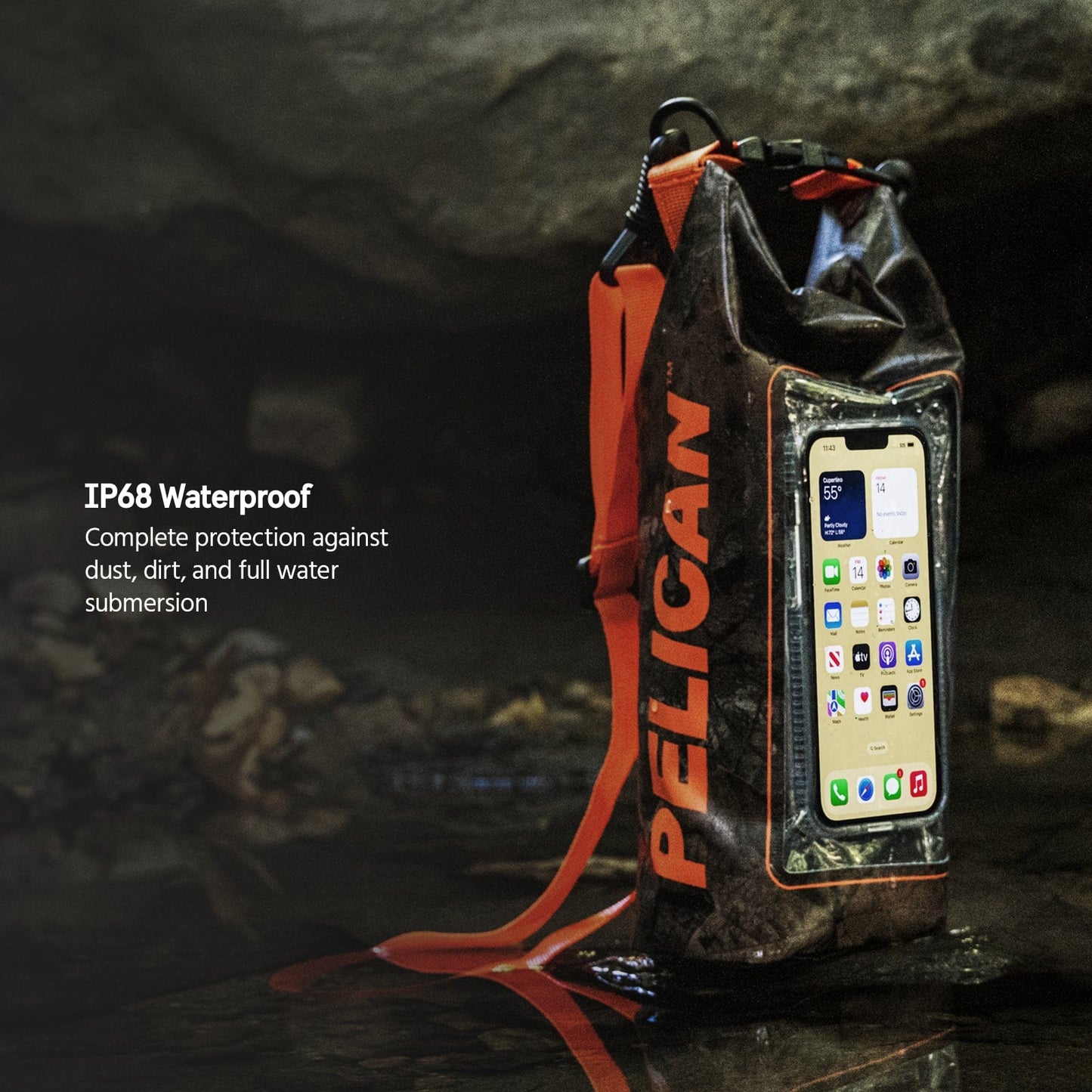 Pelican Marine Waterproof 2L Dry Bag (Hunter Camo) - Phone Pouch