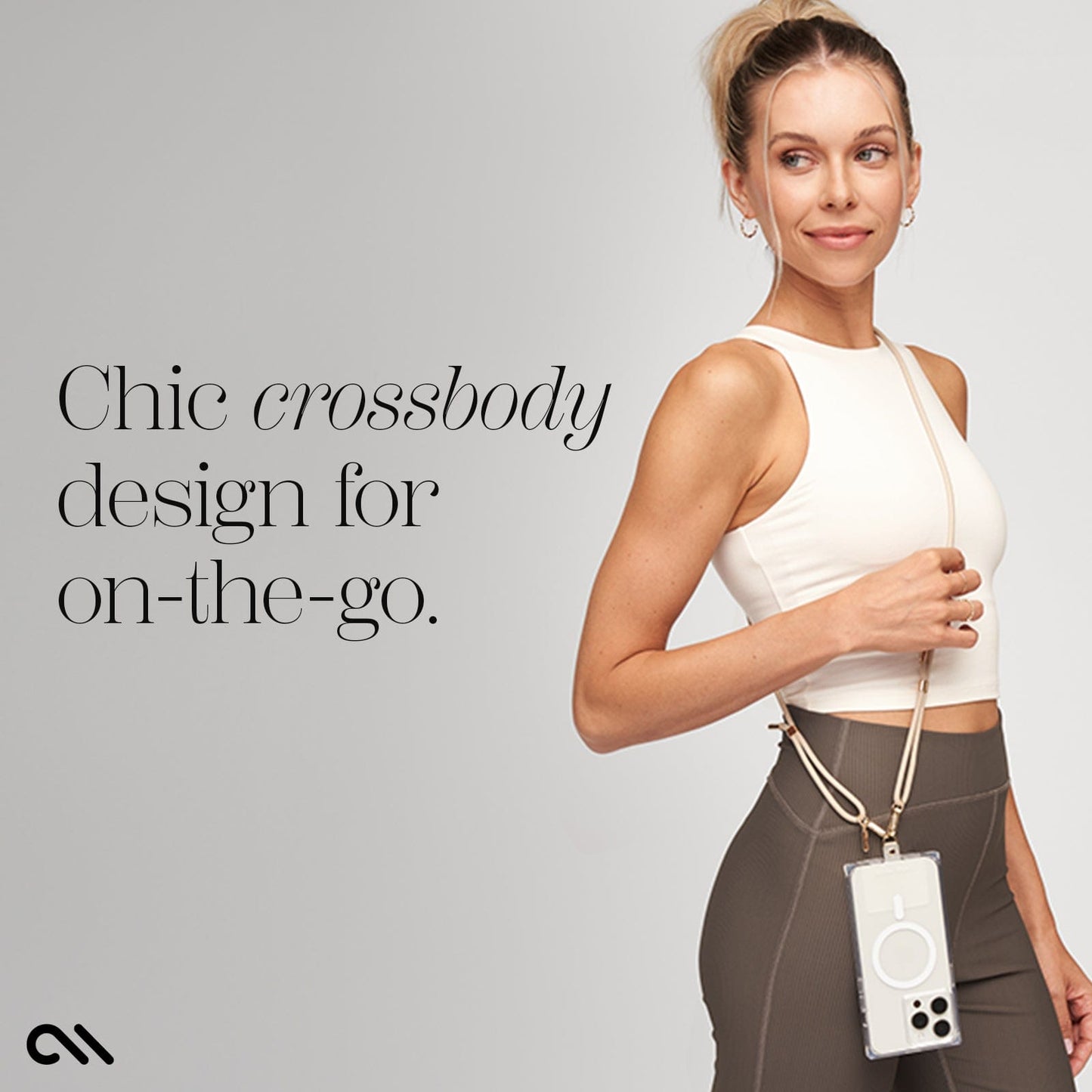 Beige Rope Phone Crossbody