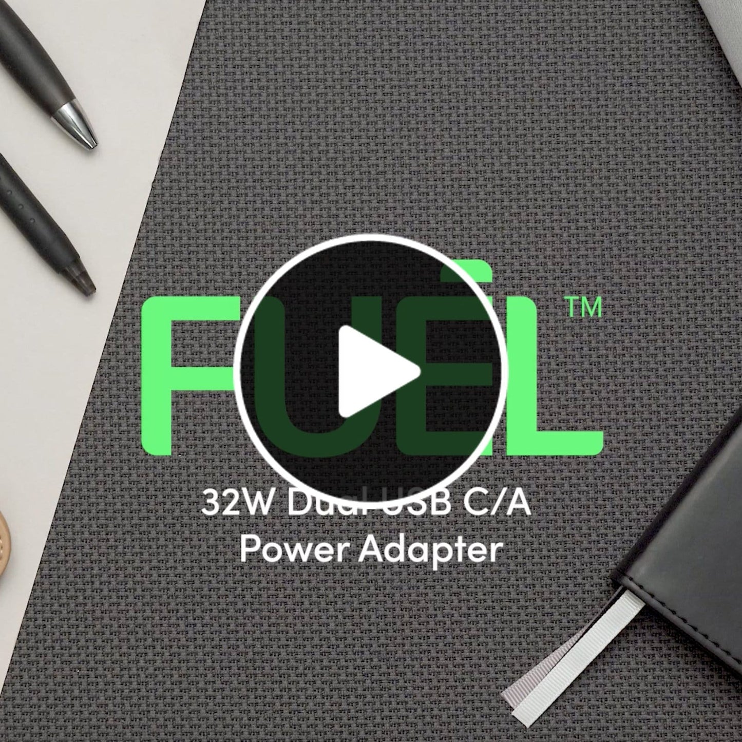 FUEL 32W Dual USB C/A Wall Charger - White