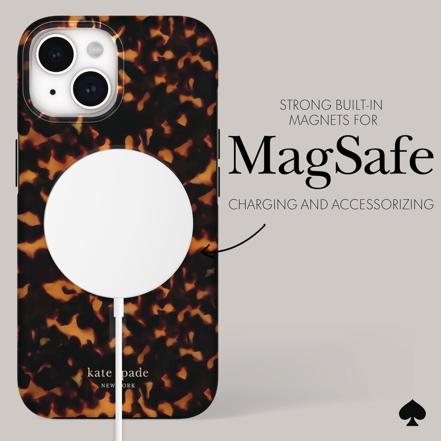 kate spade new york Tortoise MagSafe - iPhone 15 Plus