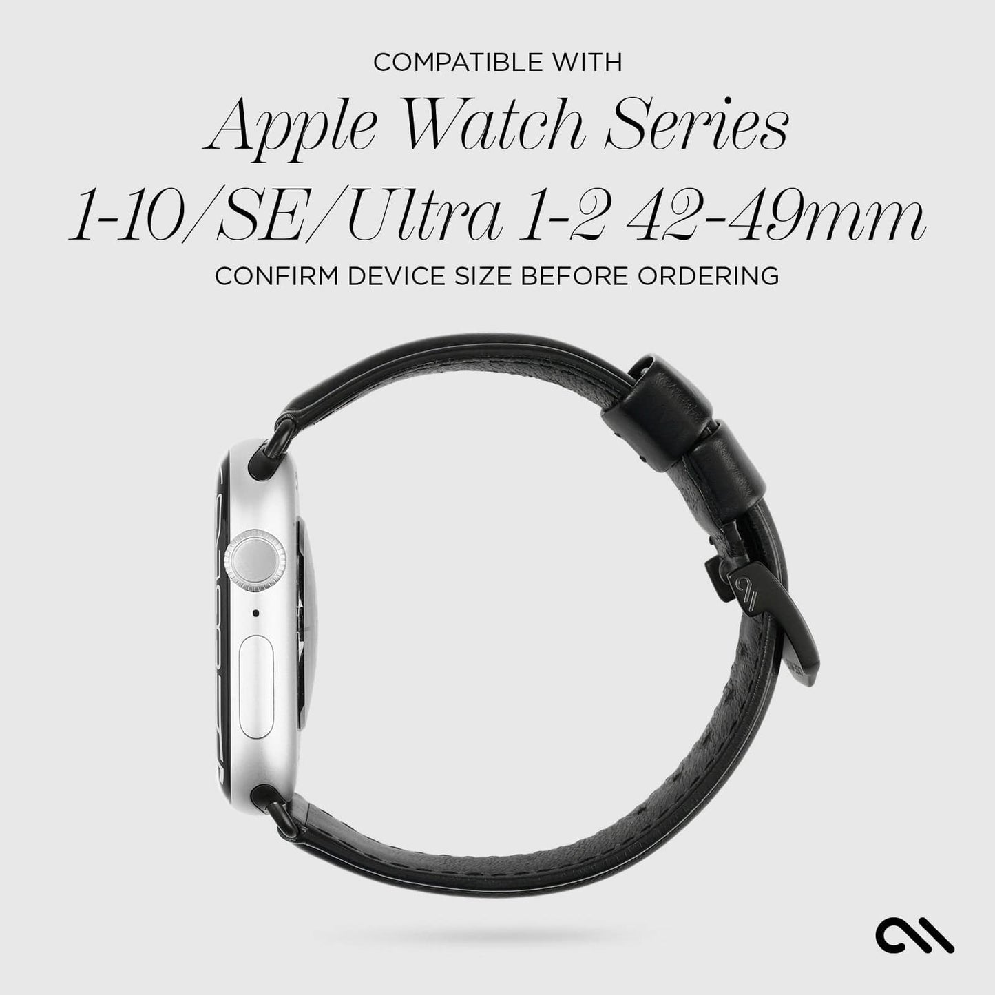 Signature Leather Band (Black) - Apple Watch 42-49mm
