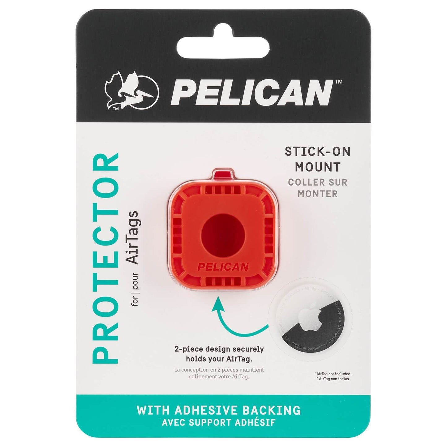 Pelican Protector AirTag Sticker Mount (Orange) - AirTag Case