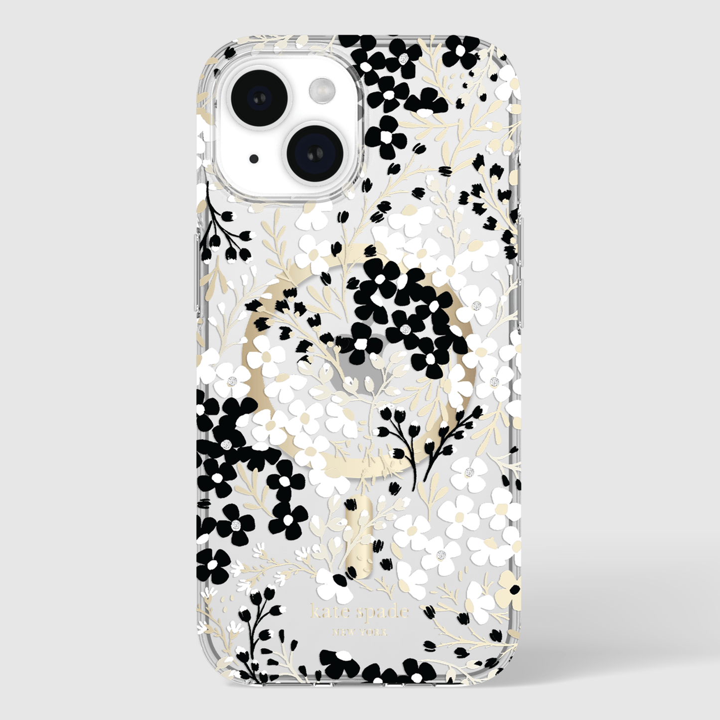 kate spade new york Multi Floral Black and White MagSafe - iPhone 15 / 14 / 13