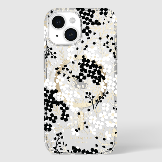 kate spade new york Multi Floral Black and White MagSafe - iPhone 15 / 14 / 13