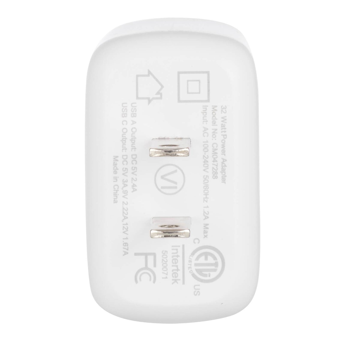 FUEL 32W Dual USB C/A Wall Charger - White