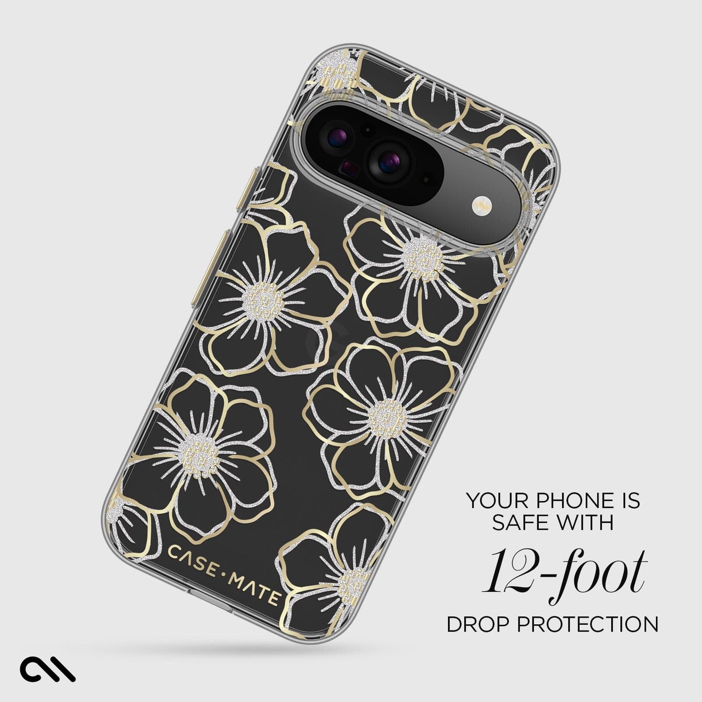 Floral Gems (Gold) - Pixel 9 / 9 Pro