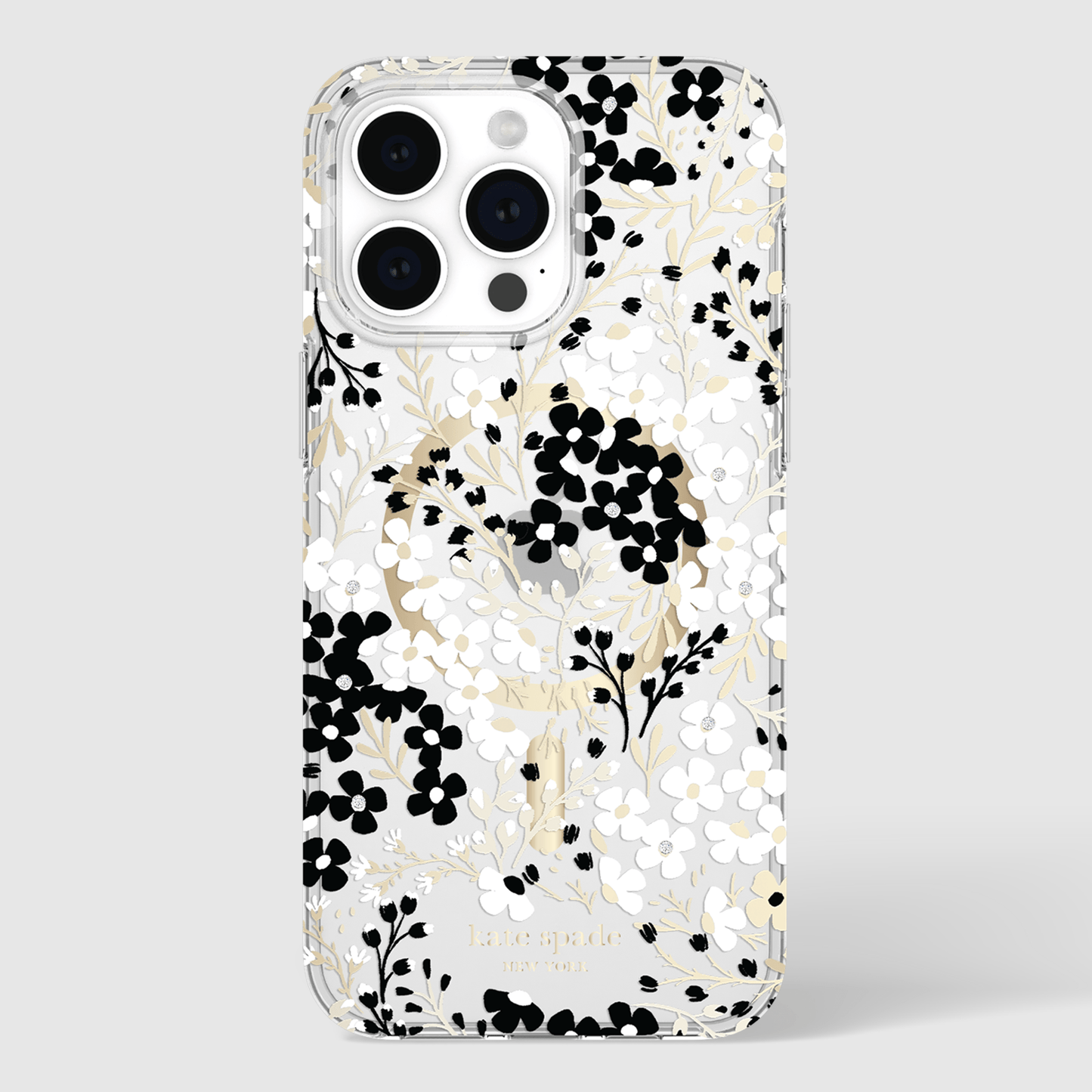 kate spade new york Multi Floral Black and White MagSafe - iPhone 15 Pro Max
