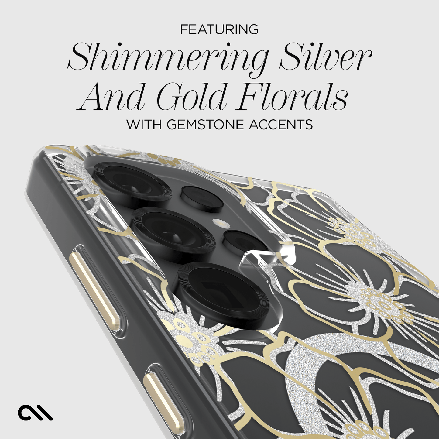 Floral Gems with Magnet- Galaxy S25 Ultra
