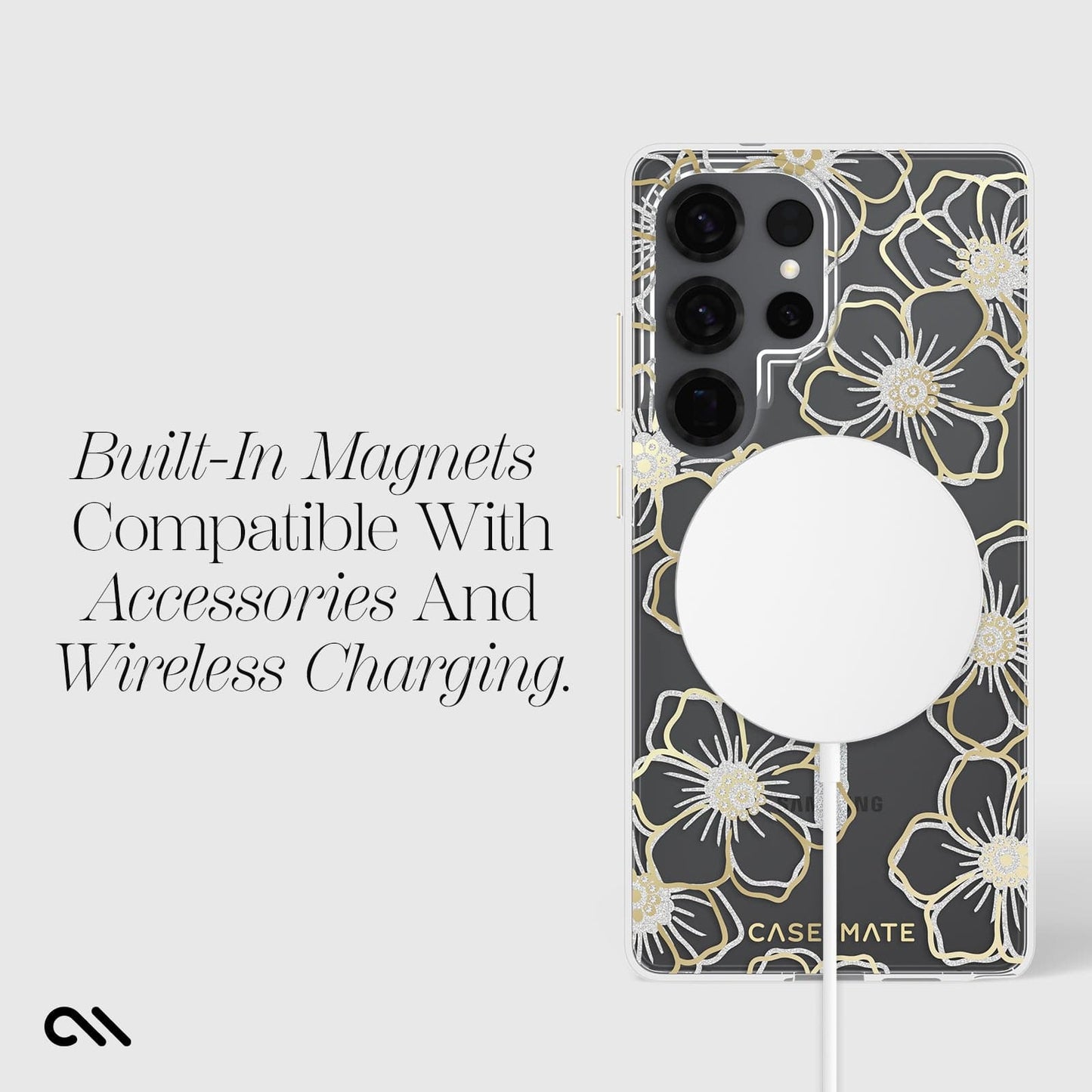 Floral Gems with Magnet- Galaxy S25 Ultra