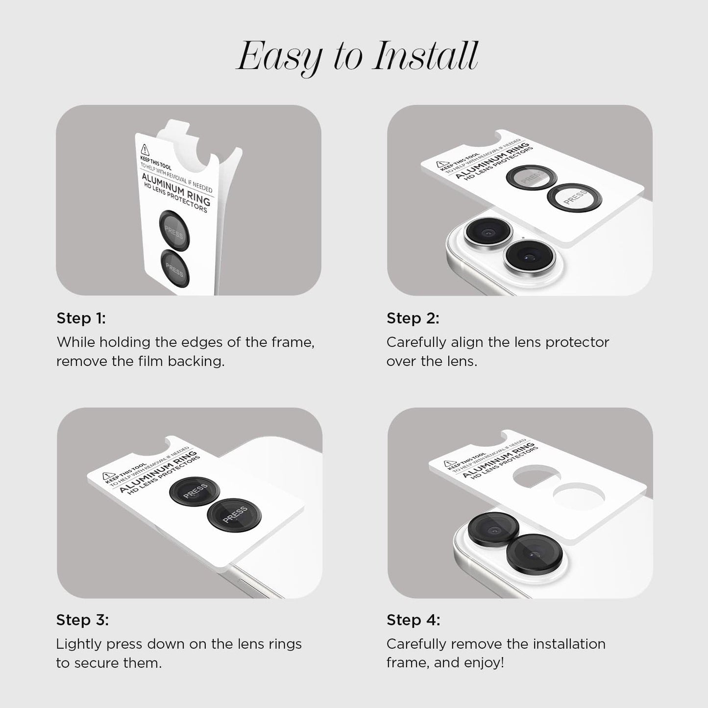 Camera Lens Protector Black - iPhone 17