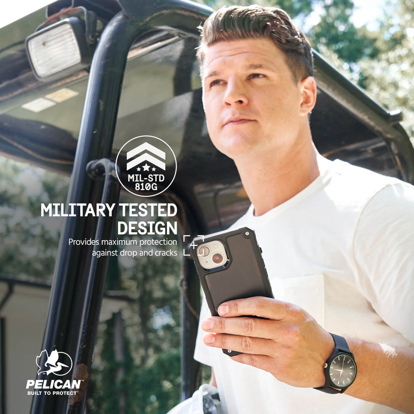 Pelican Shield Brushed Aluminum MagSafe - iPhone 15