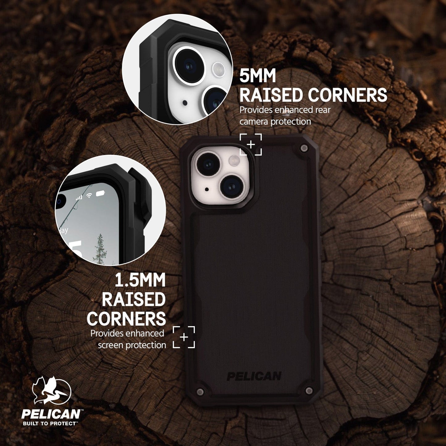 Pelican Shield Brushed Aluminum MagSafe - iPhone 15