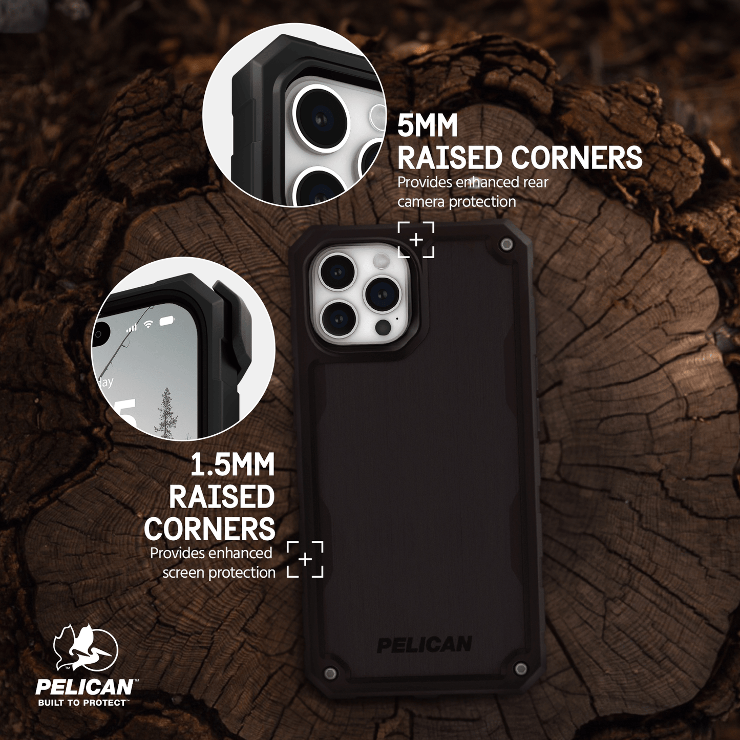 Pelican Shield Brushed Aluminum MagSafe - iPhone 15 Pro Max