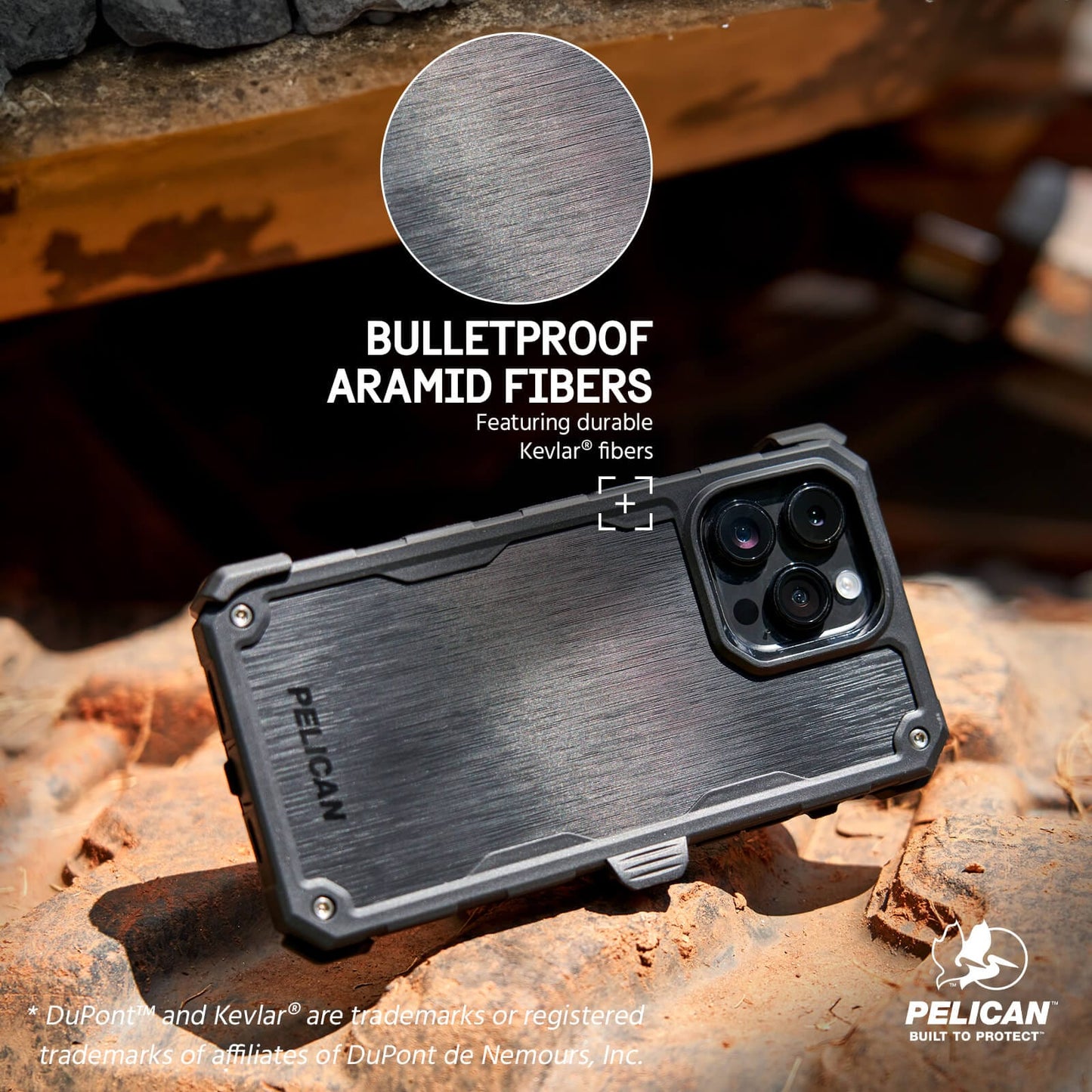 Pelican Shield Brushed Aluminum MagSafe - iPhone 15 Pro Max