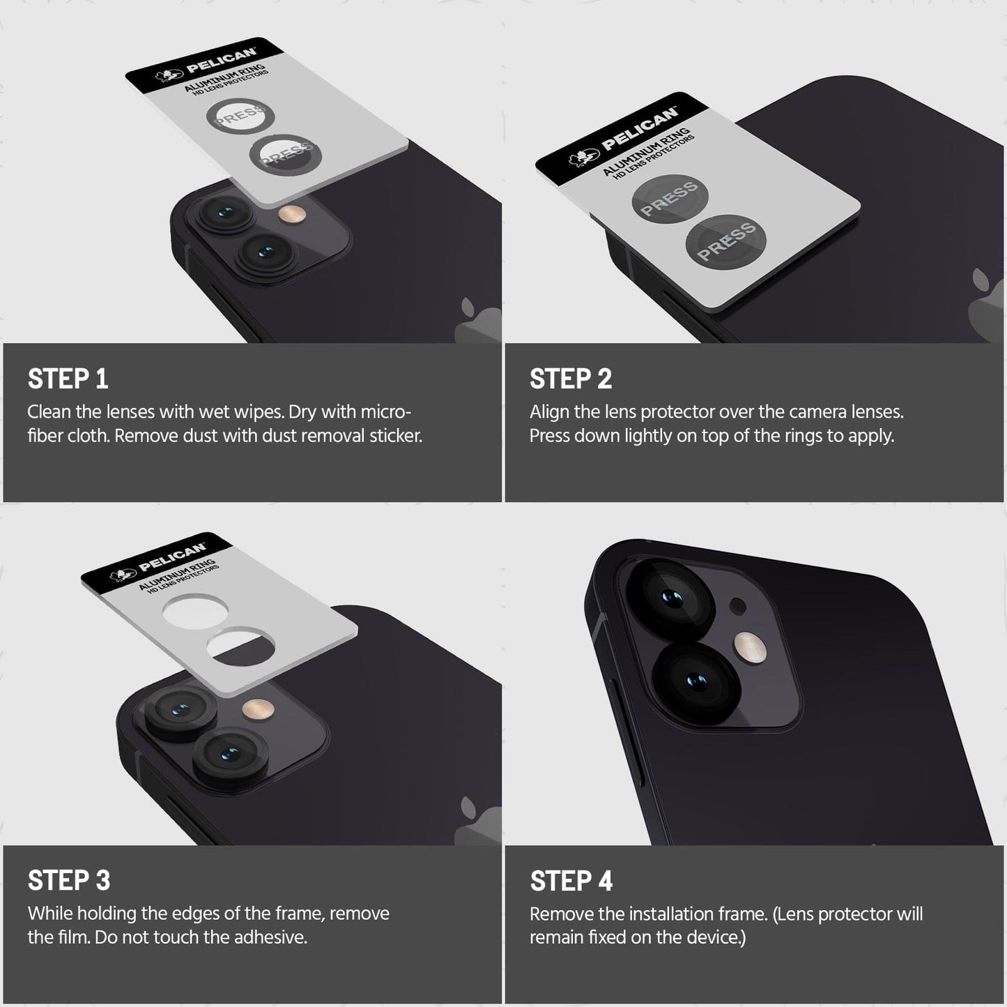 Pelican Ring Camera Lens Protector (Aluminum) - iPhone 12 / 12 mini