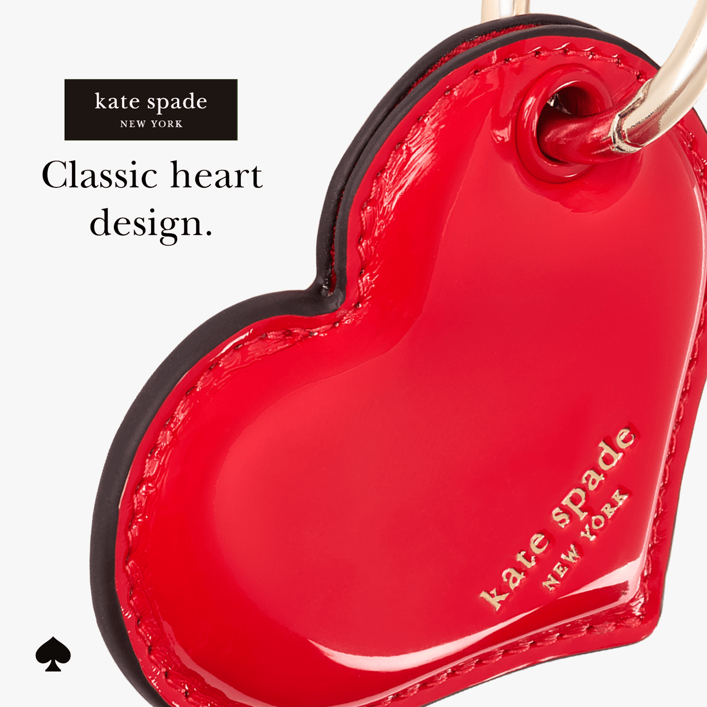 kate spade new york Heart Charm AirTag Keychain