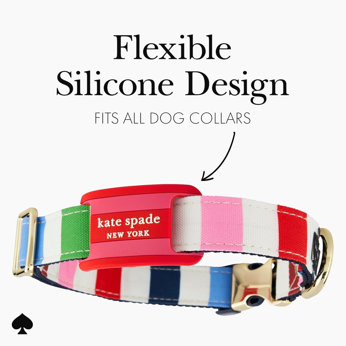 kate spade new york Seaside Strip Dog Collar AirTag Case