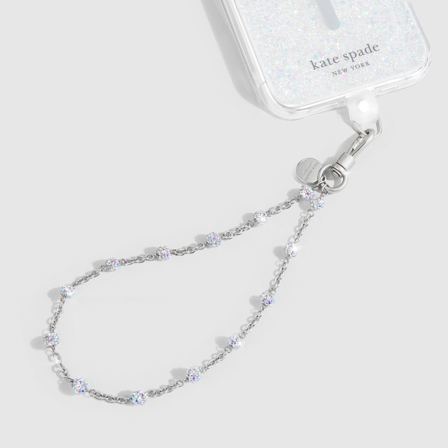 kate spade new york Dazzle Chain Silver Phone Charm