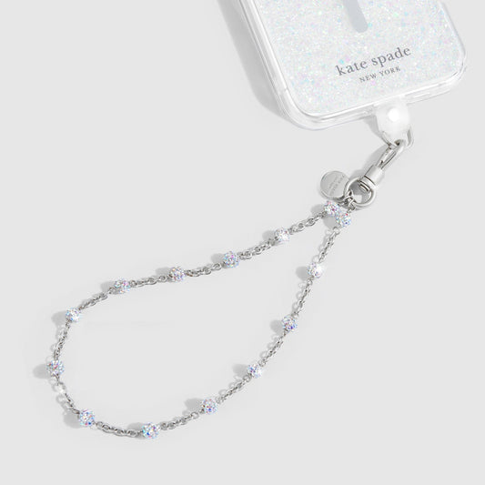 kate spade new york Dazzle Chain Silver Phone Charm