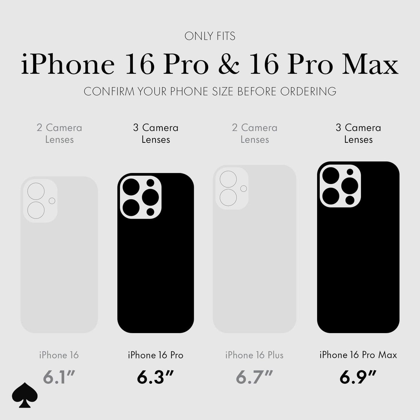 kate spade new york Aluminum Ring Camera Lens Protector Set in Stone - iPhone 16 Pro / 16 Pro Max