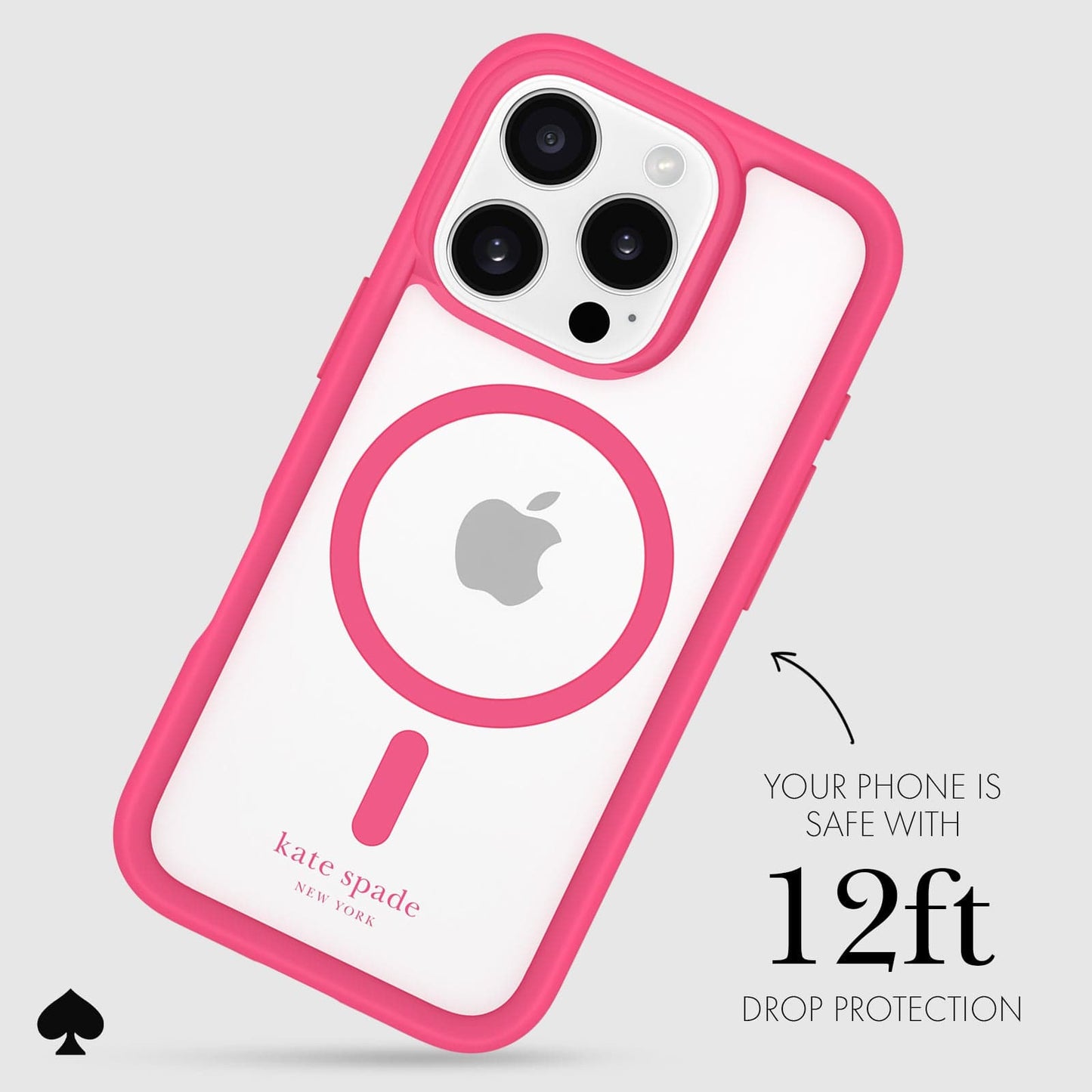 kate spade new york Ultra Protective Pom Pom Pink MagSafe - iPhone 16 Pro