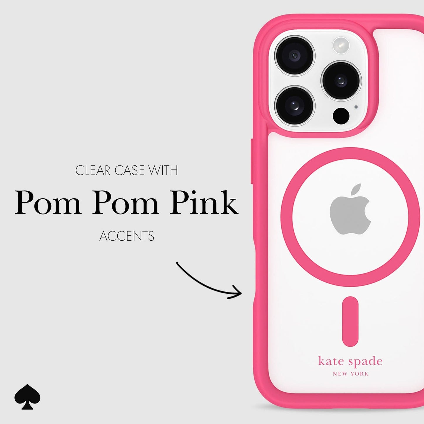 kate spade new york Ultra Protective Pom Pom Pink MagSafe - iPhone 16 Pro