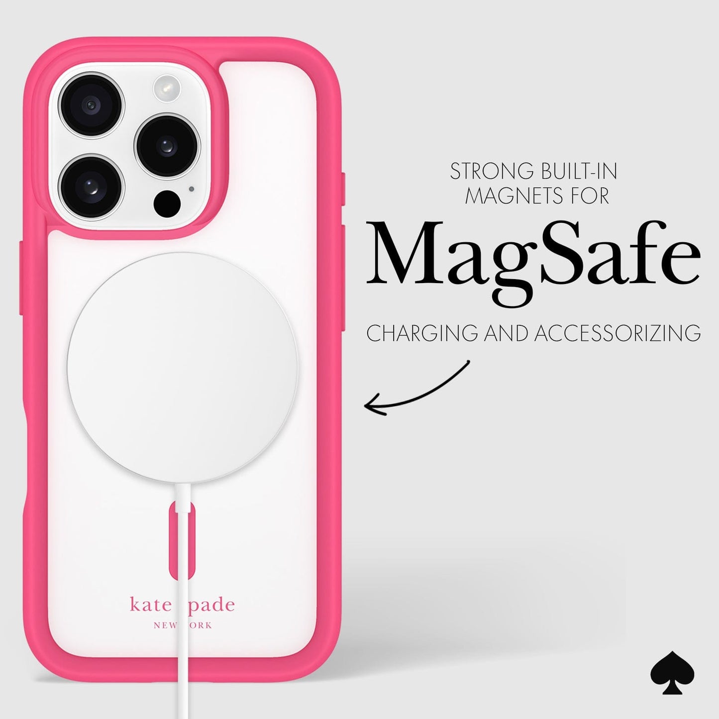 kate spade new york Ultra Protective Pom Pom Pink MagSafe - iPhone 16 Pro