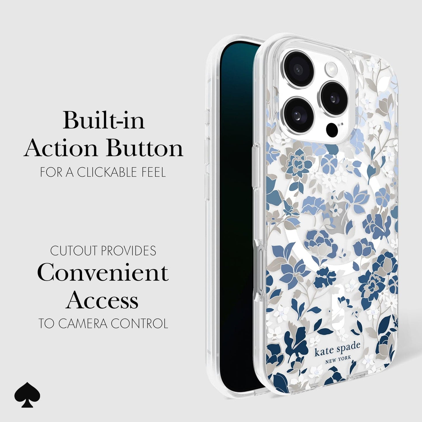 kate spade new york Flowerbed Blue MagSafe - iPhone 16 Pro