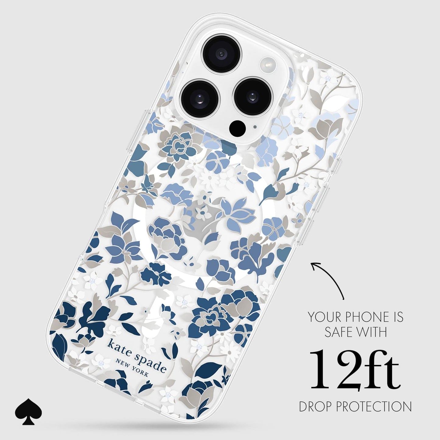 kate spade new york Flowerbed Blue MagSafe - iPhone 16 Pro