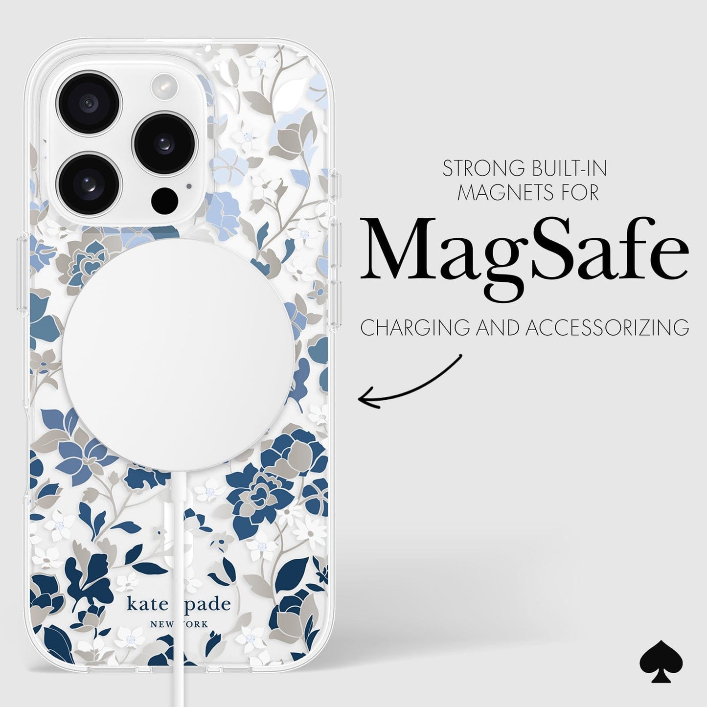 kate spade new york Flowerbed Blue MagSafe - iPhone 16 Pro