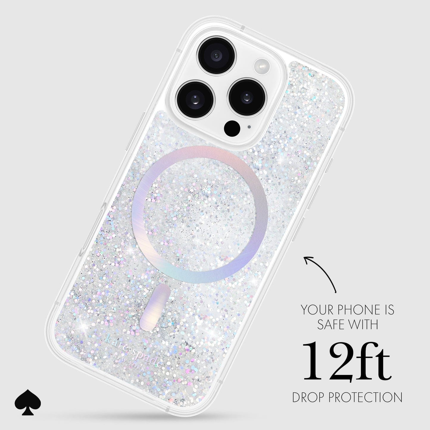 kate spade new york Liquid Glitter Opal Iridescent MagSafe - iPhone 16 Pro