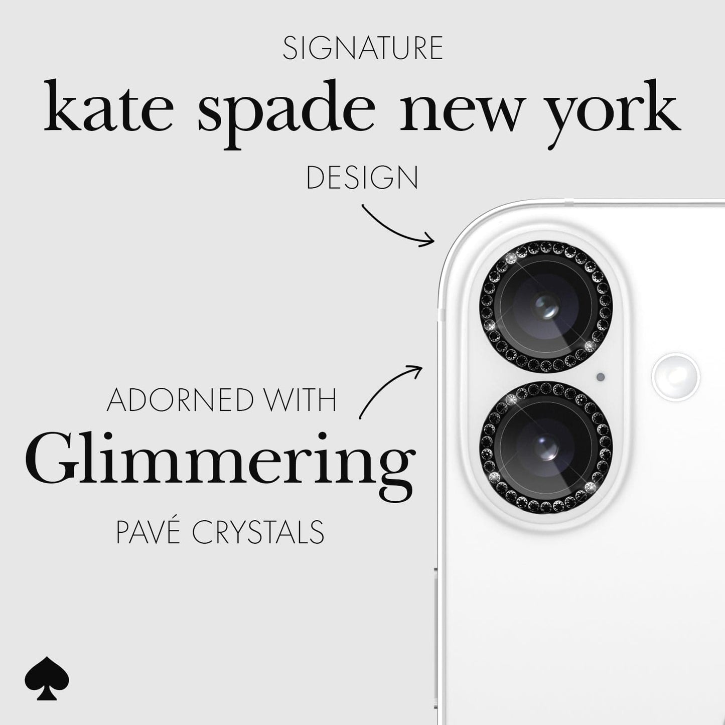 kate spade new york Aluminum Ring Camera Lens Protector Nightfall - iPhone 16 / 16 Plus