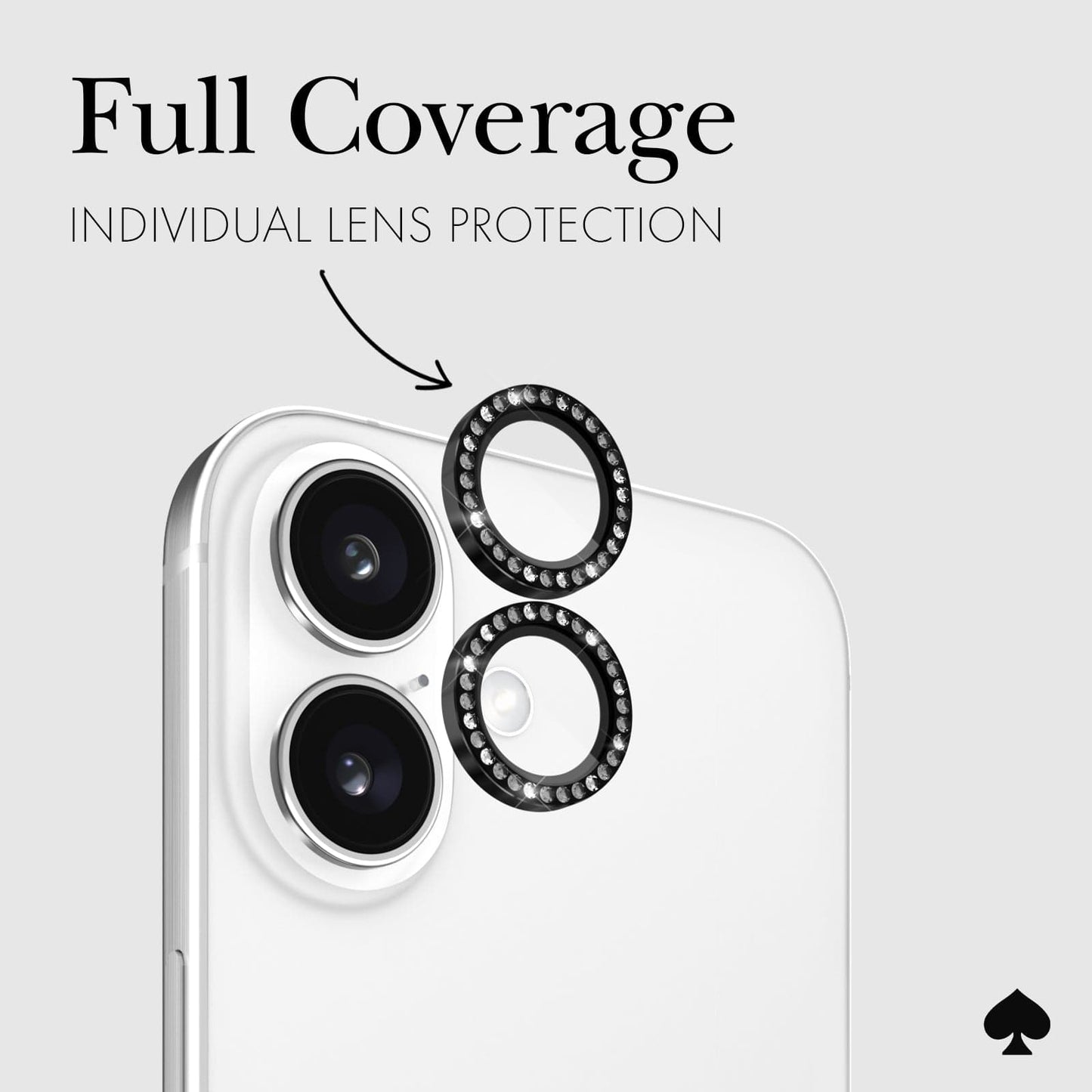 kate spade new york Aluminum Ring Camera Lens Protector Nightfall - iPhone 16 / 16 Plus