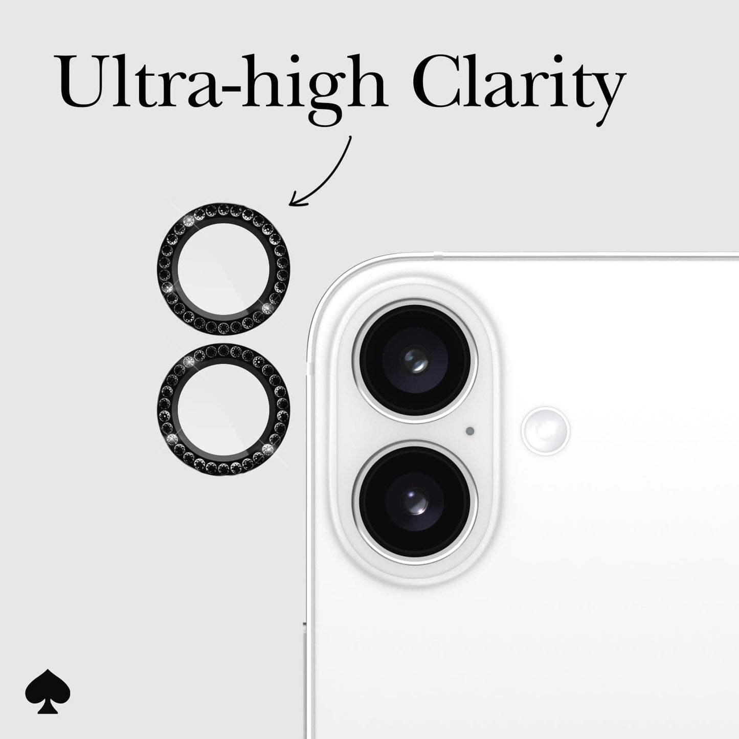 kate spade new york Aluminum Ring Camera Lens Protector Nightfall - iPhone 16 / 16 Plus